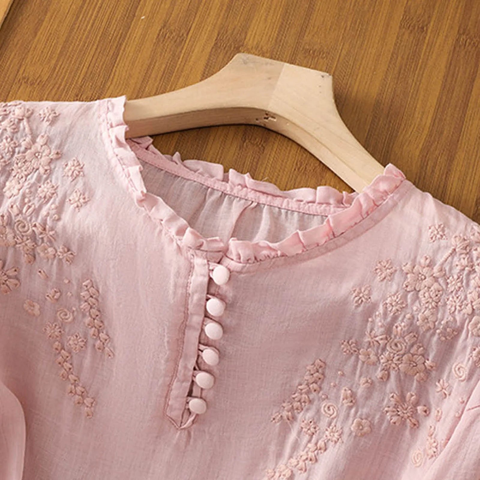Georgia Women's Embroidered Cotton Blouse 4