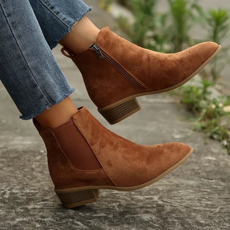 Women's Faux Suede Chelsea Boots