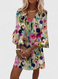 Hannah Women's Floral Long Sleeve Mini Dress 1