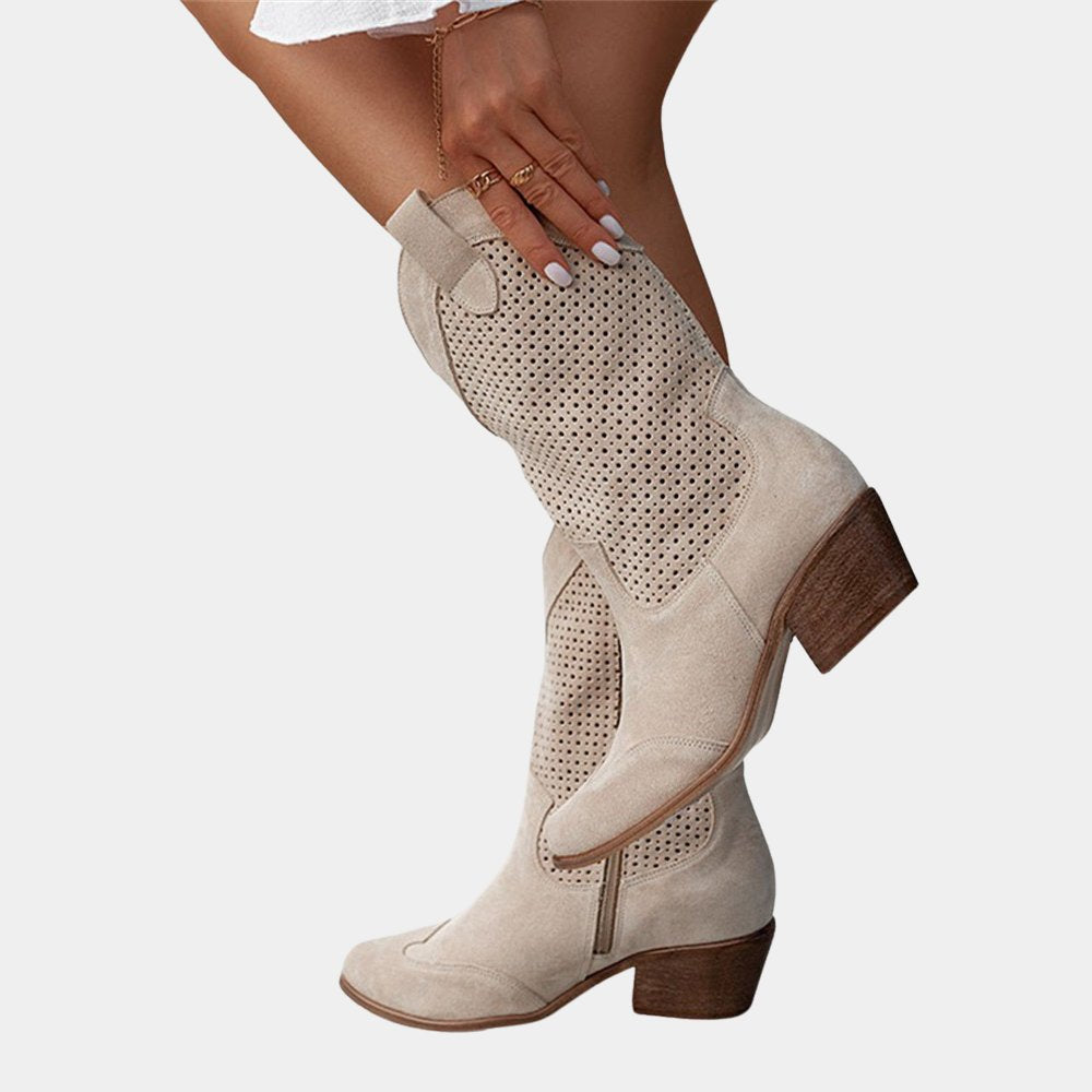 Women's Faux Leather Cowboy Ankle Boots
