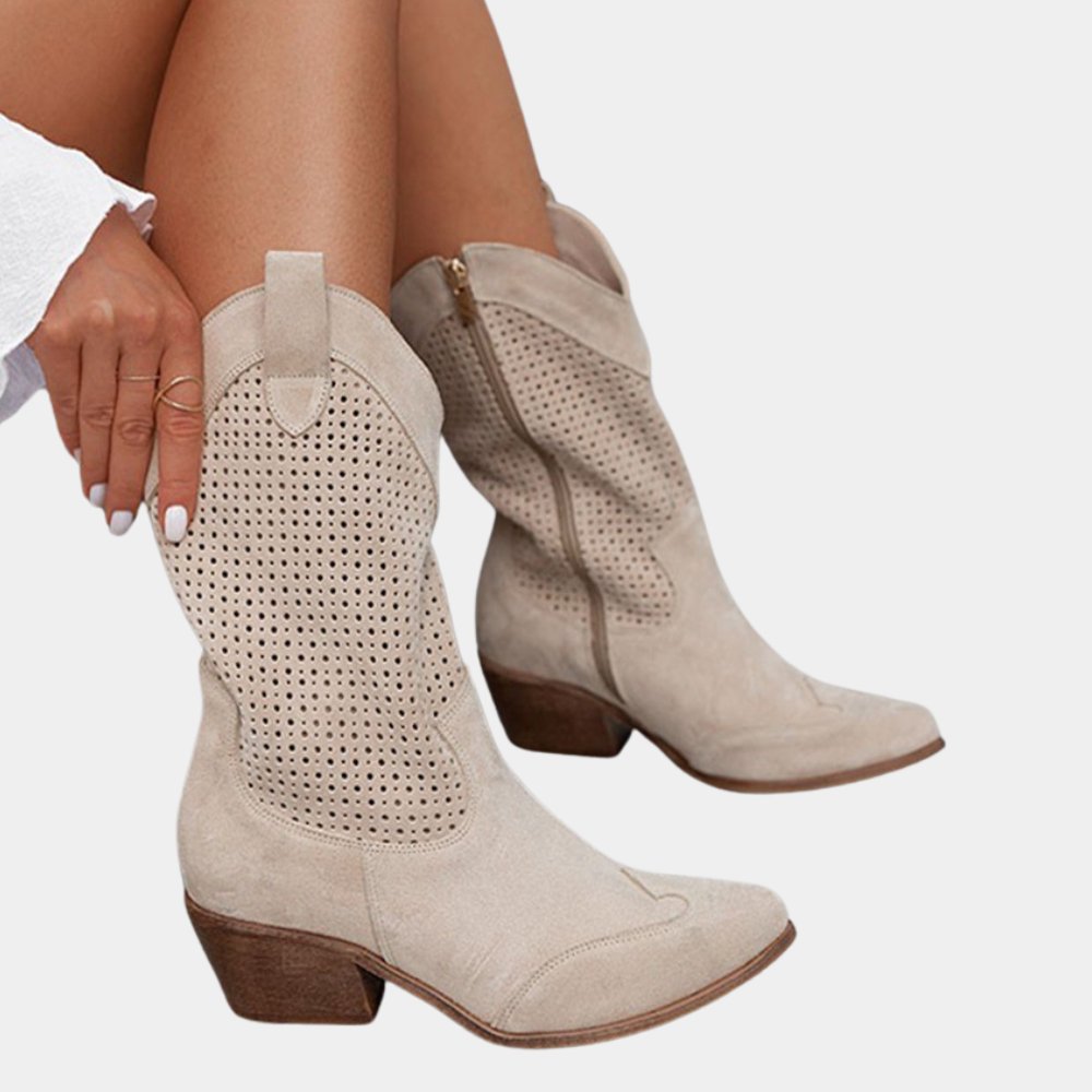 Women's Faux Leather Cowboy Ankle Boots