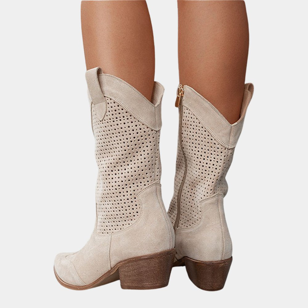 Women's Faux Leather Cowboy Ankle Boots