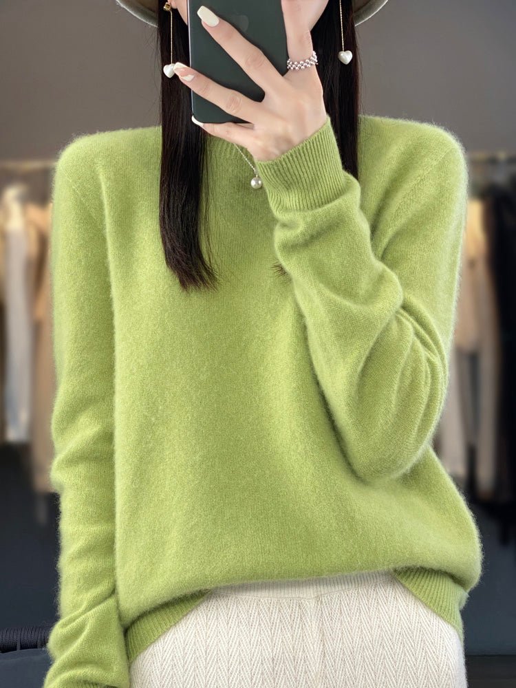 Women's Wool Sweater - Blue Green