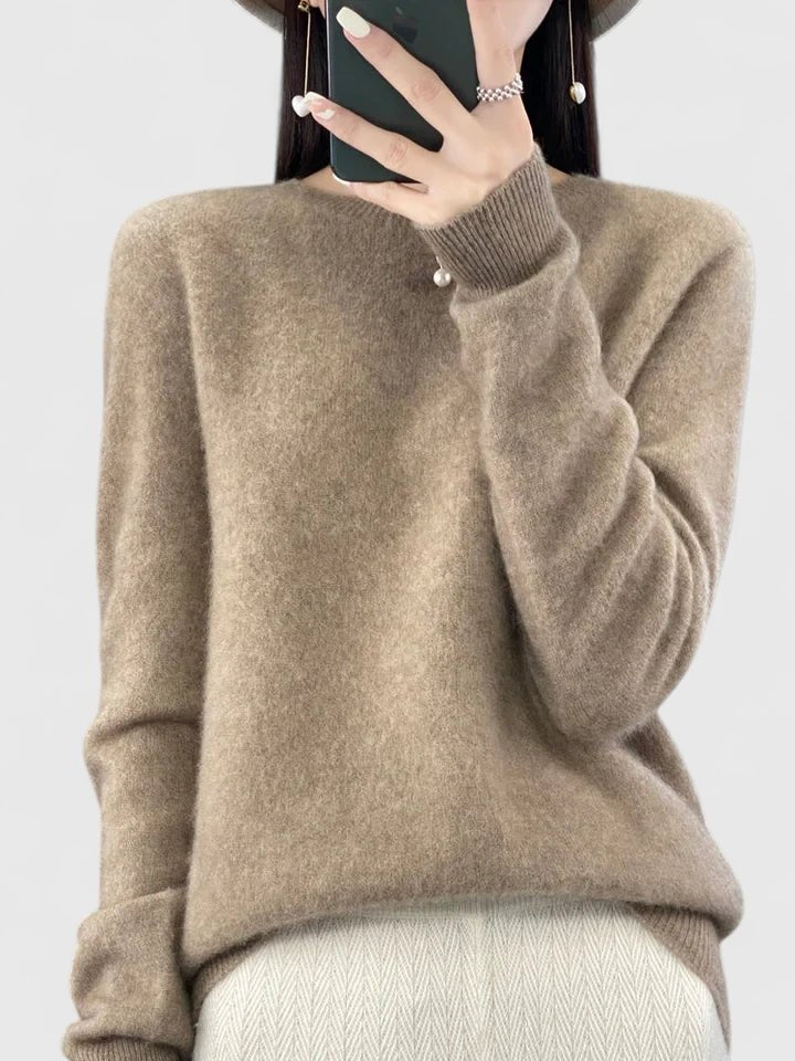 Women's Wool Sweater - Camel
