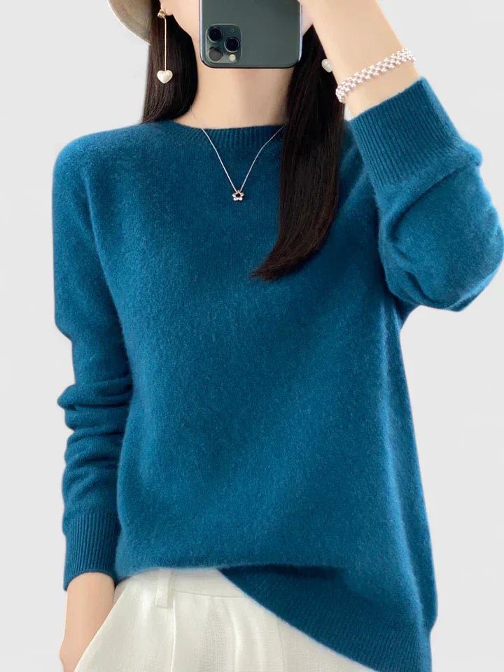 Women's Wool Sweater - More Blue