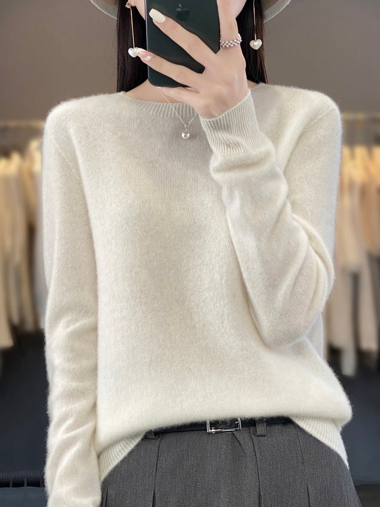 Women's Wool Sweater - White