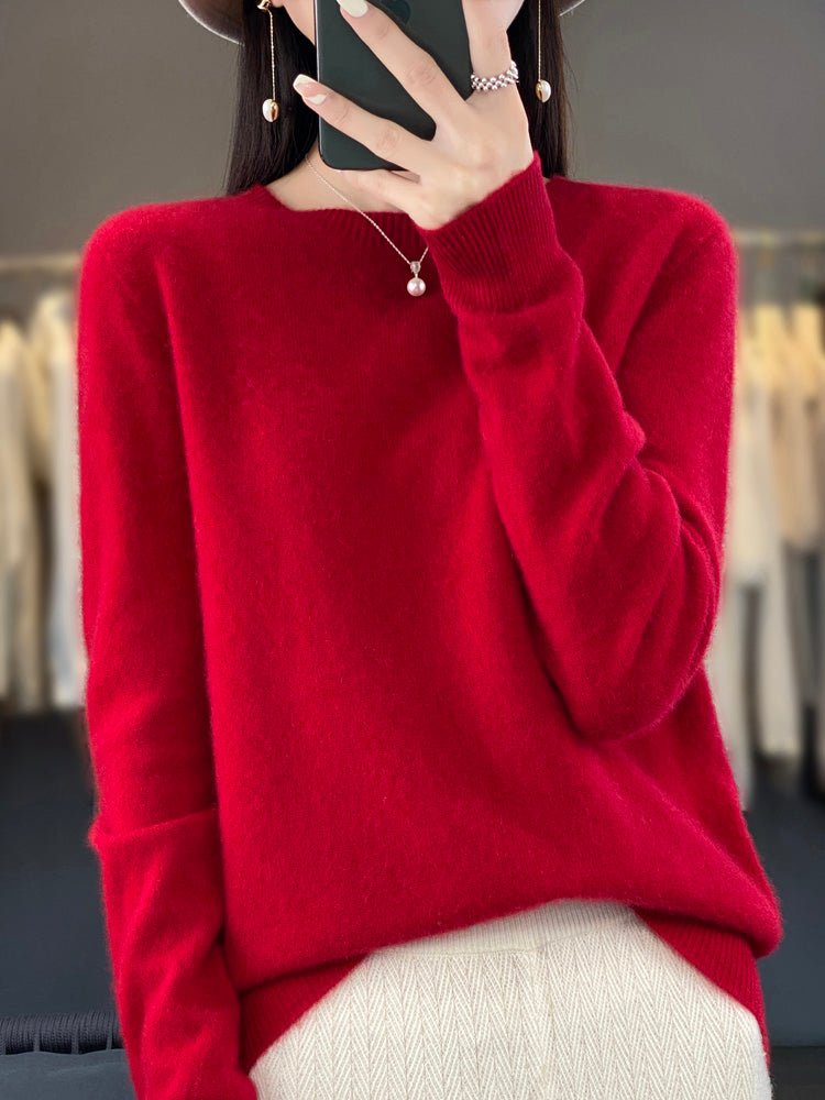 Women's Wool Sweater - Red