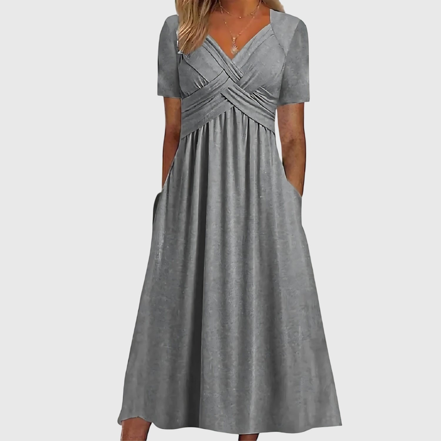 Harriet Women's Short Sleeve Wrap Midi Dress 2
