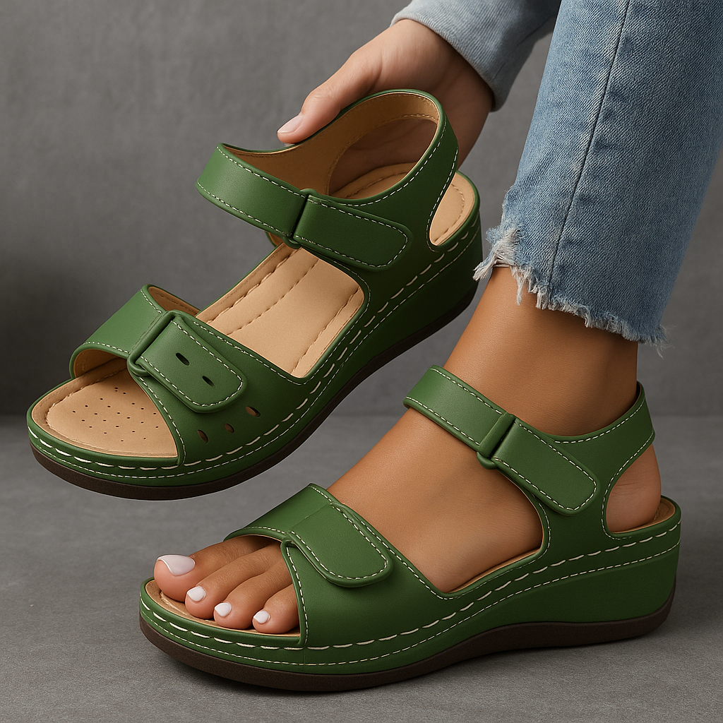 Hazel Women's Leather Platform Sandals 1