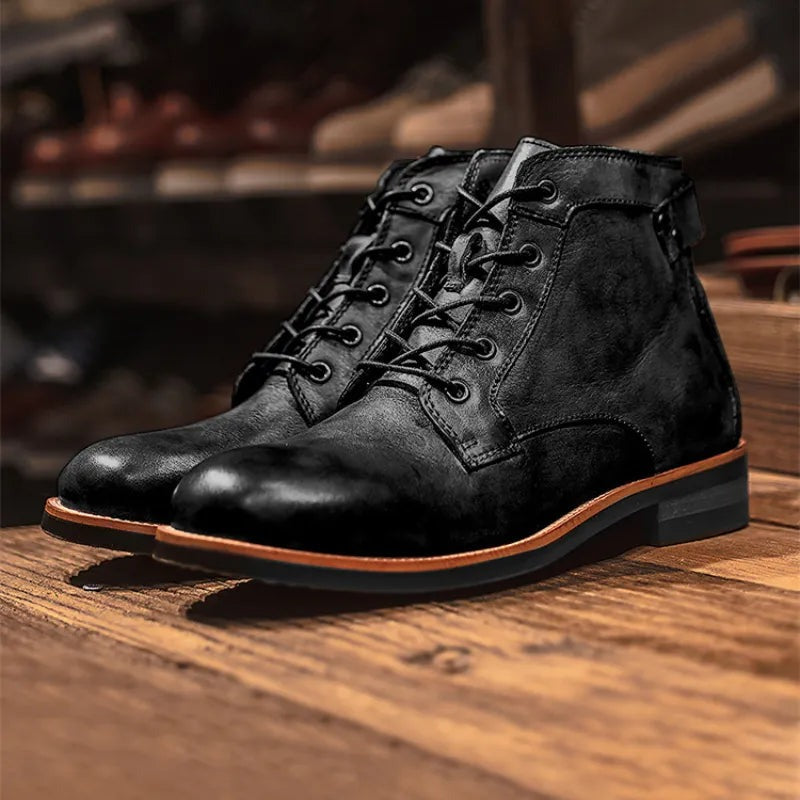 Heeled Combat Ankle Boots