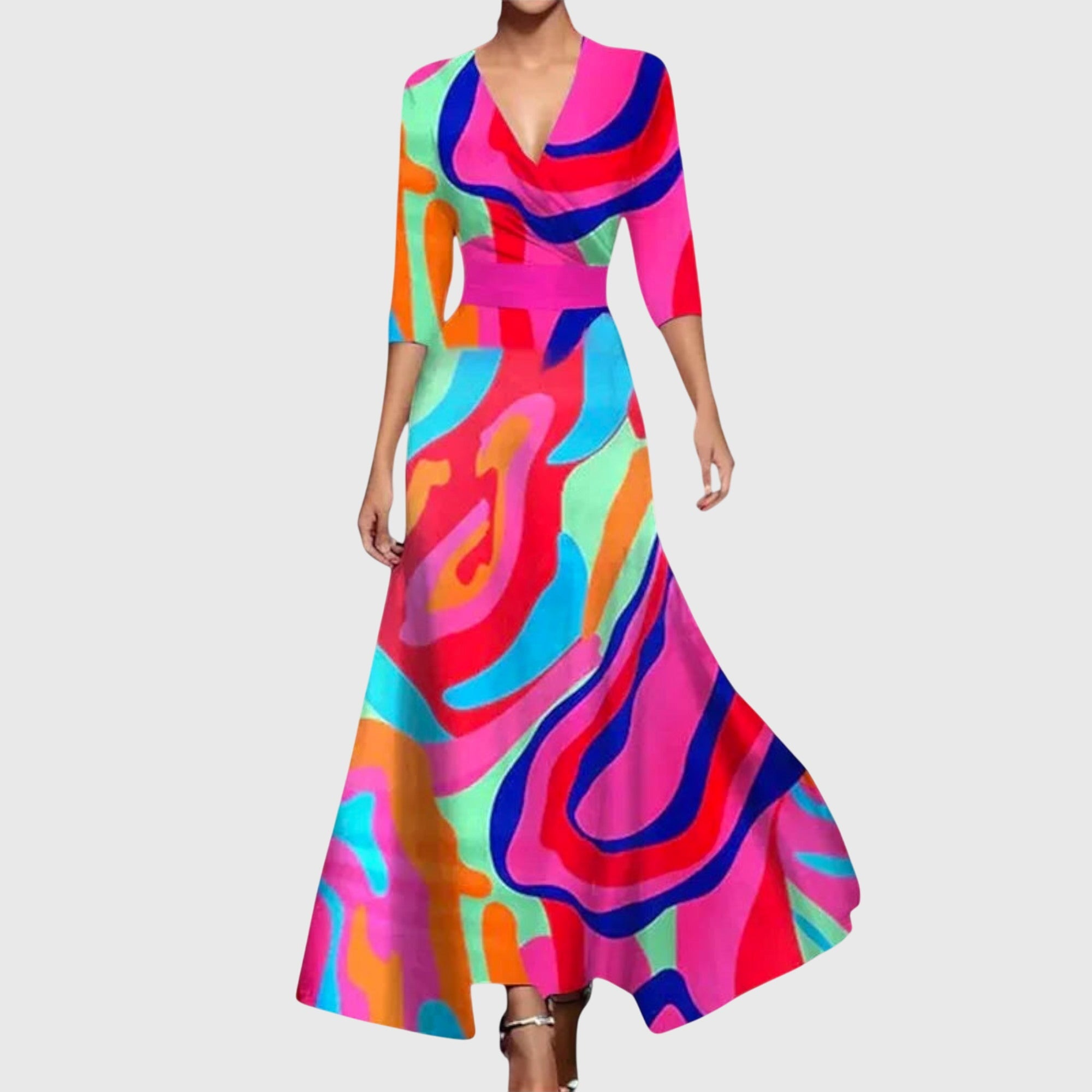 Iris Women's Floral Wrap Maxi Dress 6