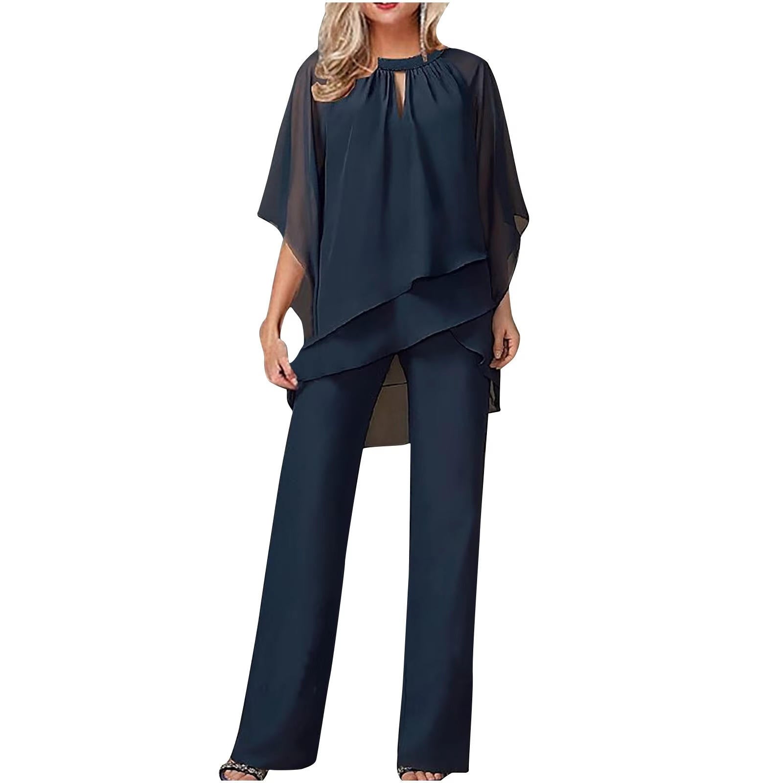 Isabella Women's Wide Leg Chiffon Co-Ord Set 1