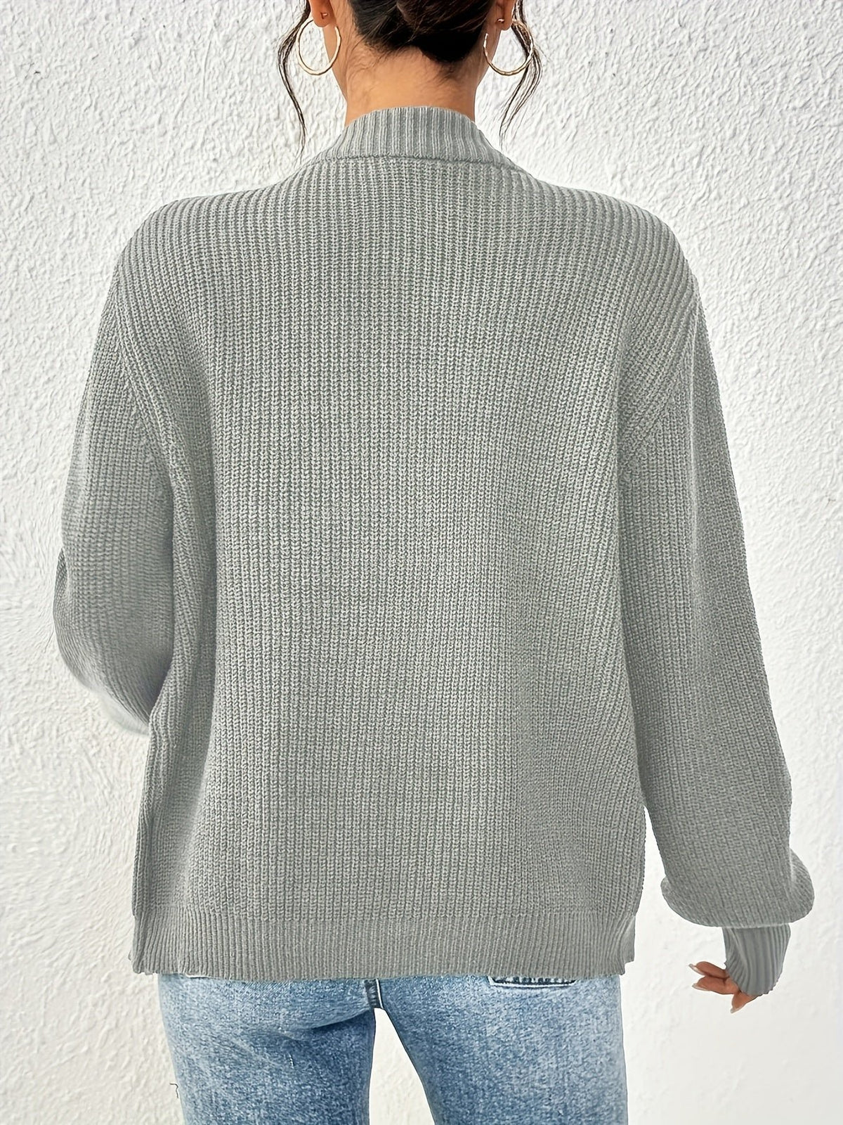 Women's Cropped Ribbed Cardigan
