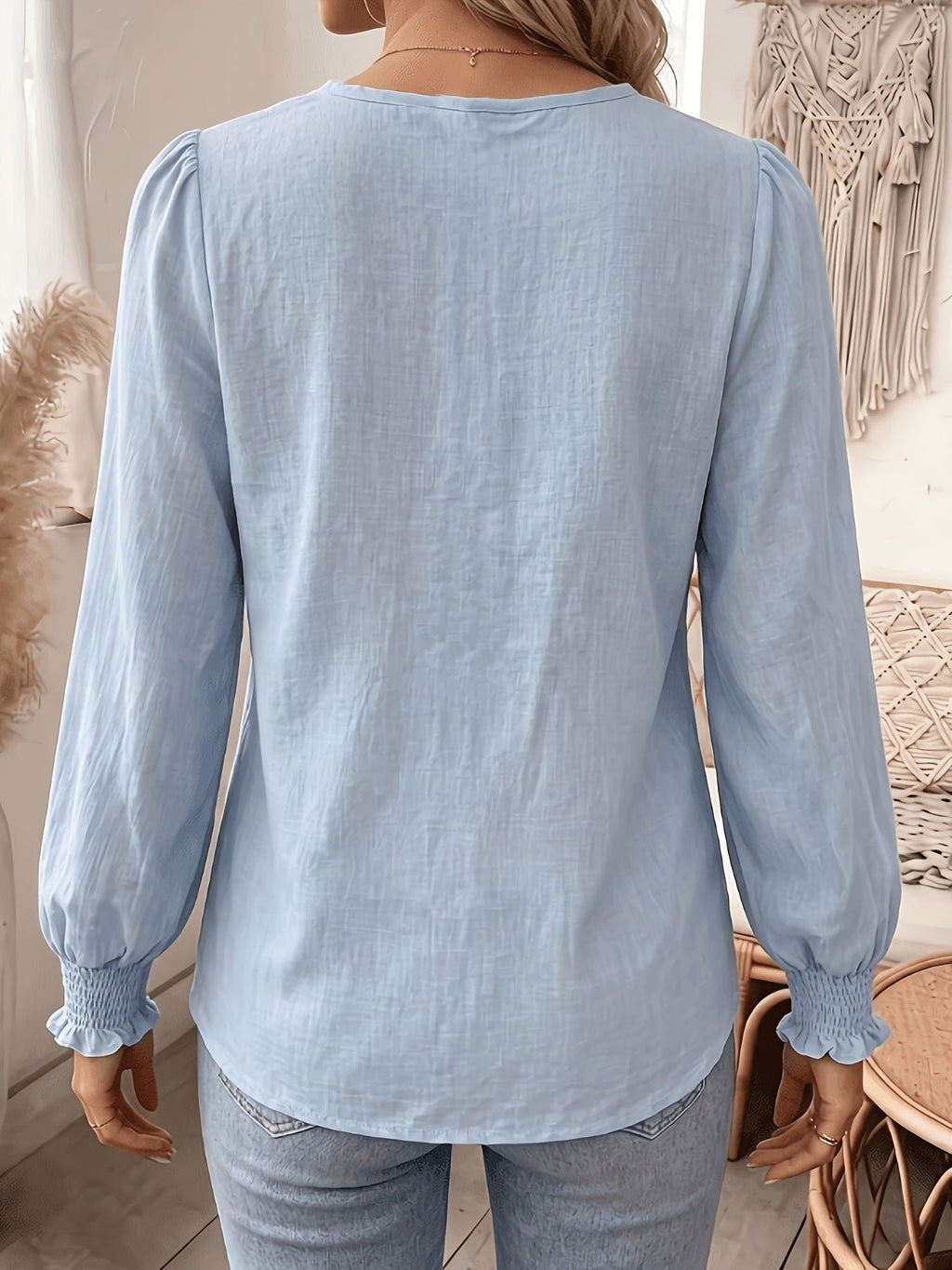 Women's Floral V-Neck Blouse
