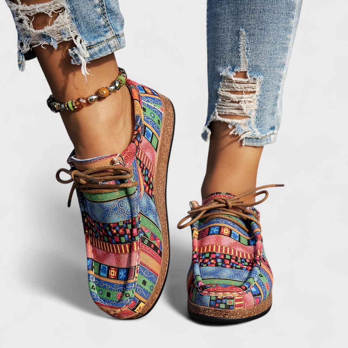 Women's Lace-Up Moccasin Sneakers