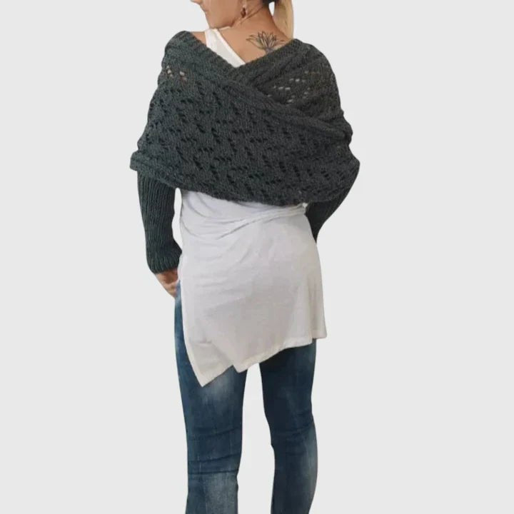 Women's Oversized Knit Wrap Shrug
