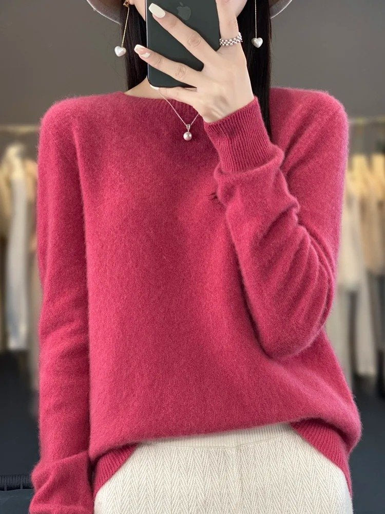 Women's Wool Sweater - Pink