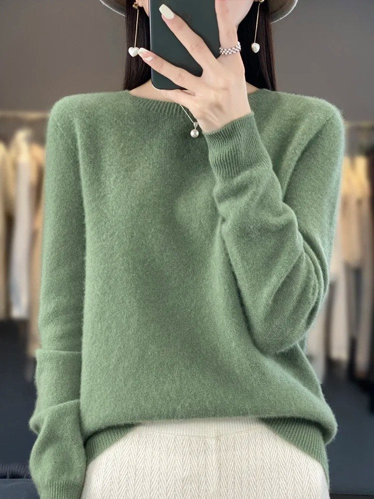 Women's Wool Sweater - Light green
