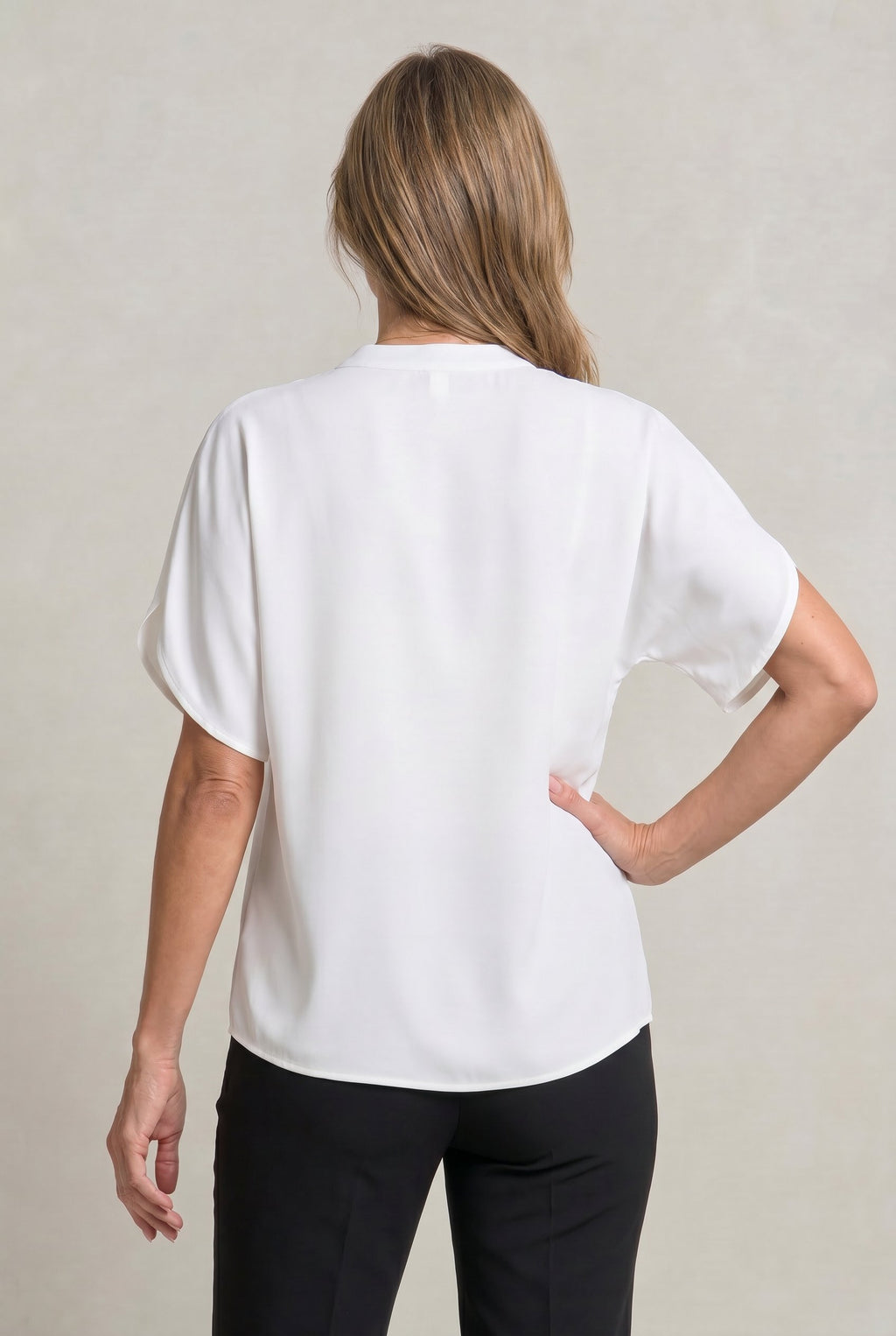 Women's Work Satin V-Neck Blouse