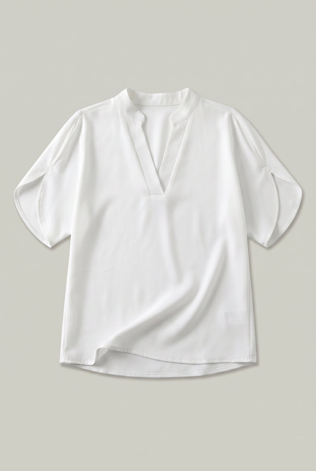 Women's Work Satin V-Neck Blouse