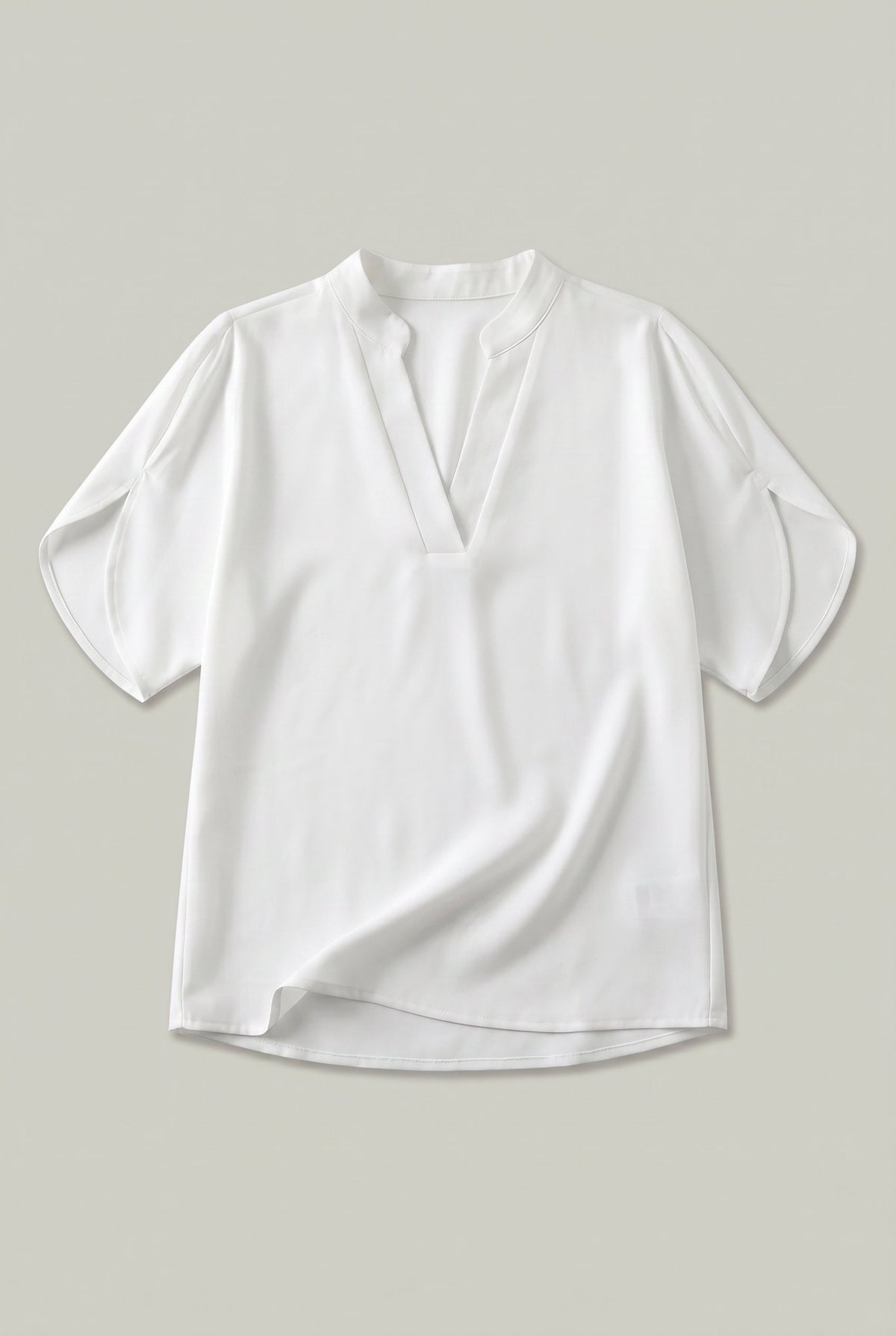 Women's Work Satin V-Neck Blouse