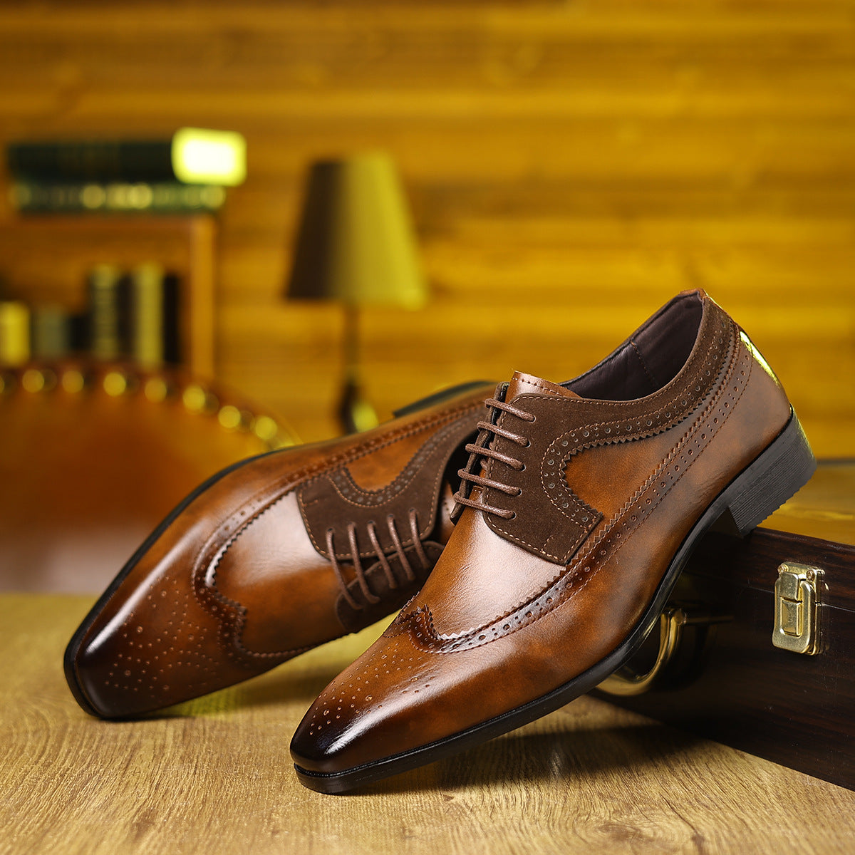 Ivan Men's Leather Brogue Oxford Shoes 1