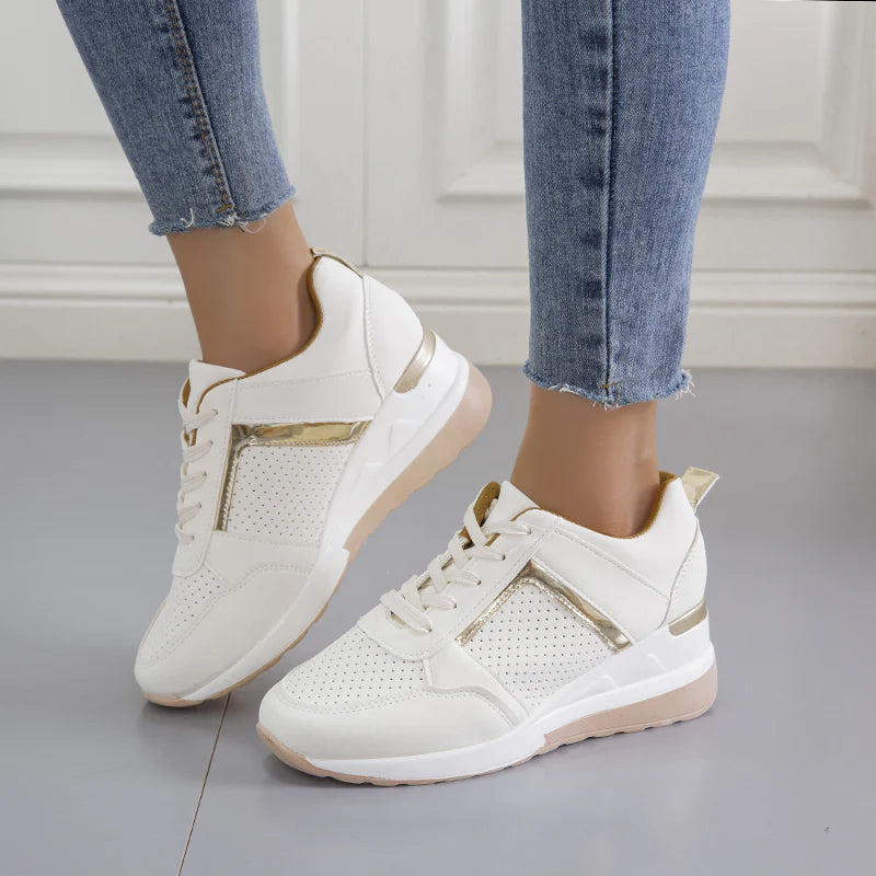 Ivy Women's Leather Platform Sneakers 6