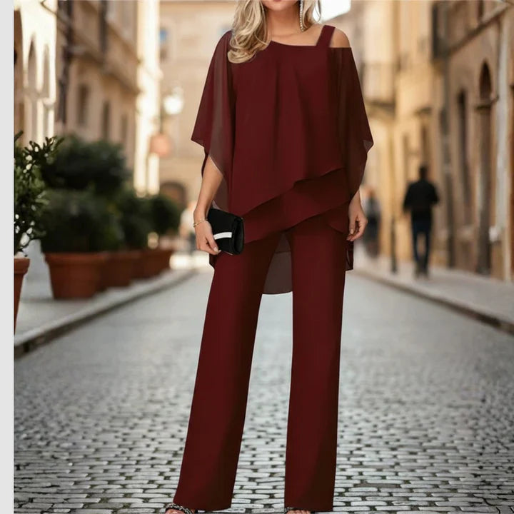 Ivy Women's Wide Leg Trouser Set 1