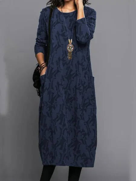 Jessica Women's Printed Long Sleeve Midi Dress 4