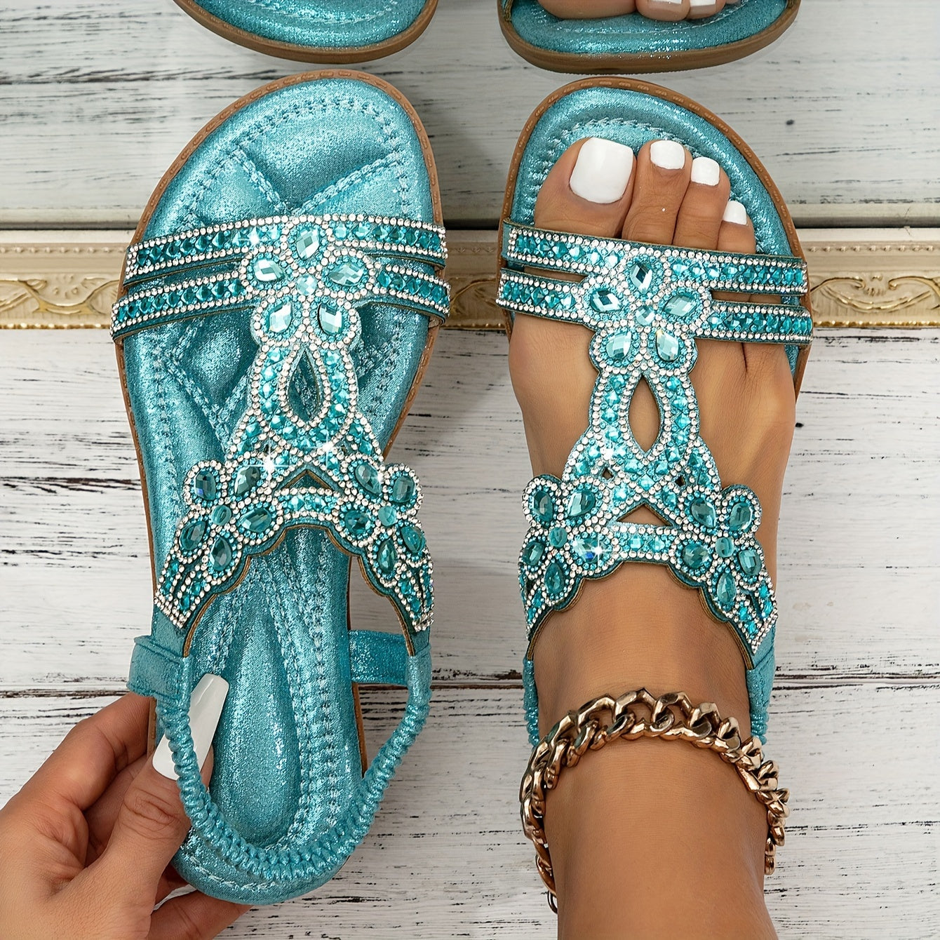 Juliet Women's Embellished Beaded Sandals 5