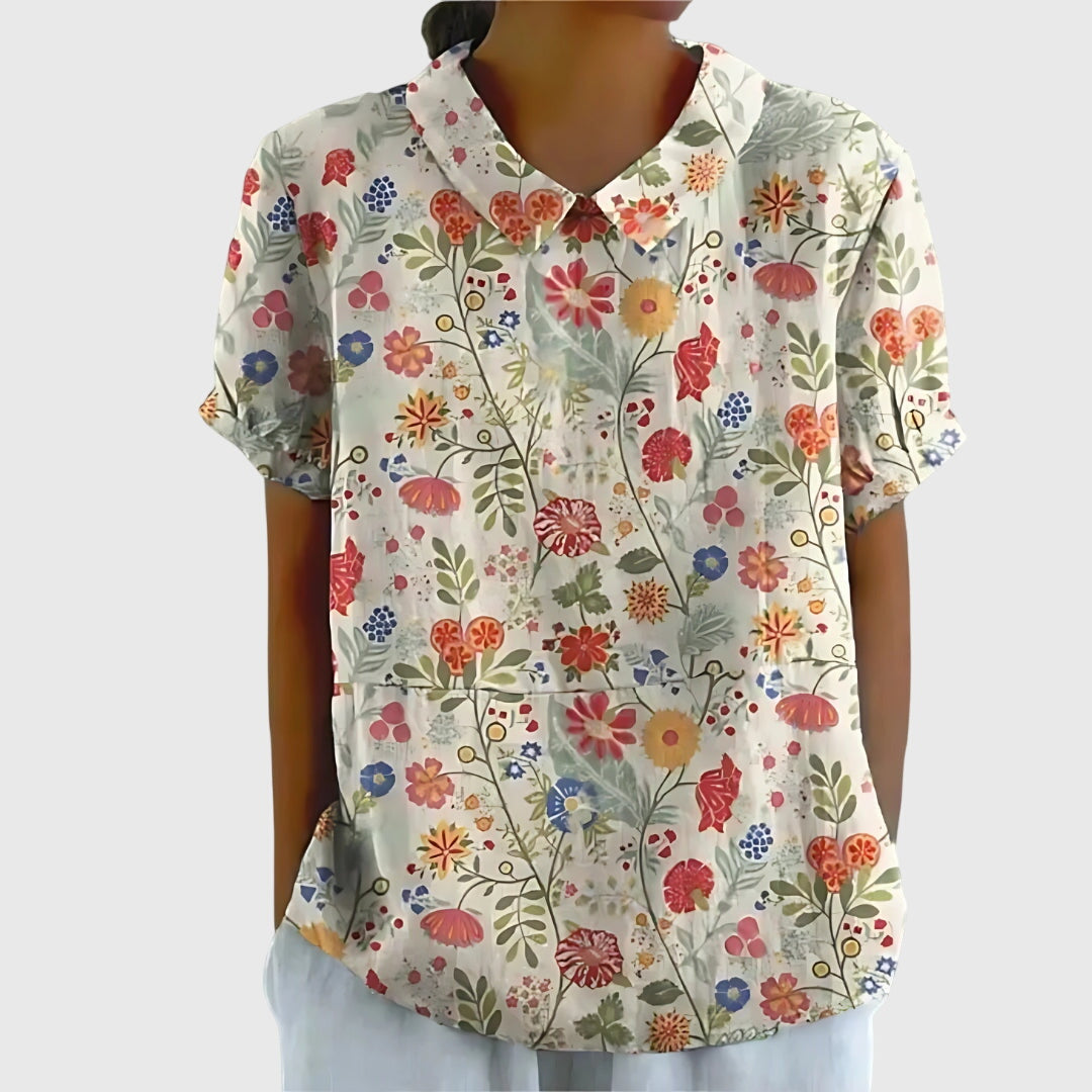 Juliet Women's Floral Short Sleeve Shirt 10
