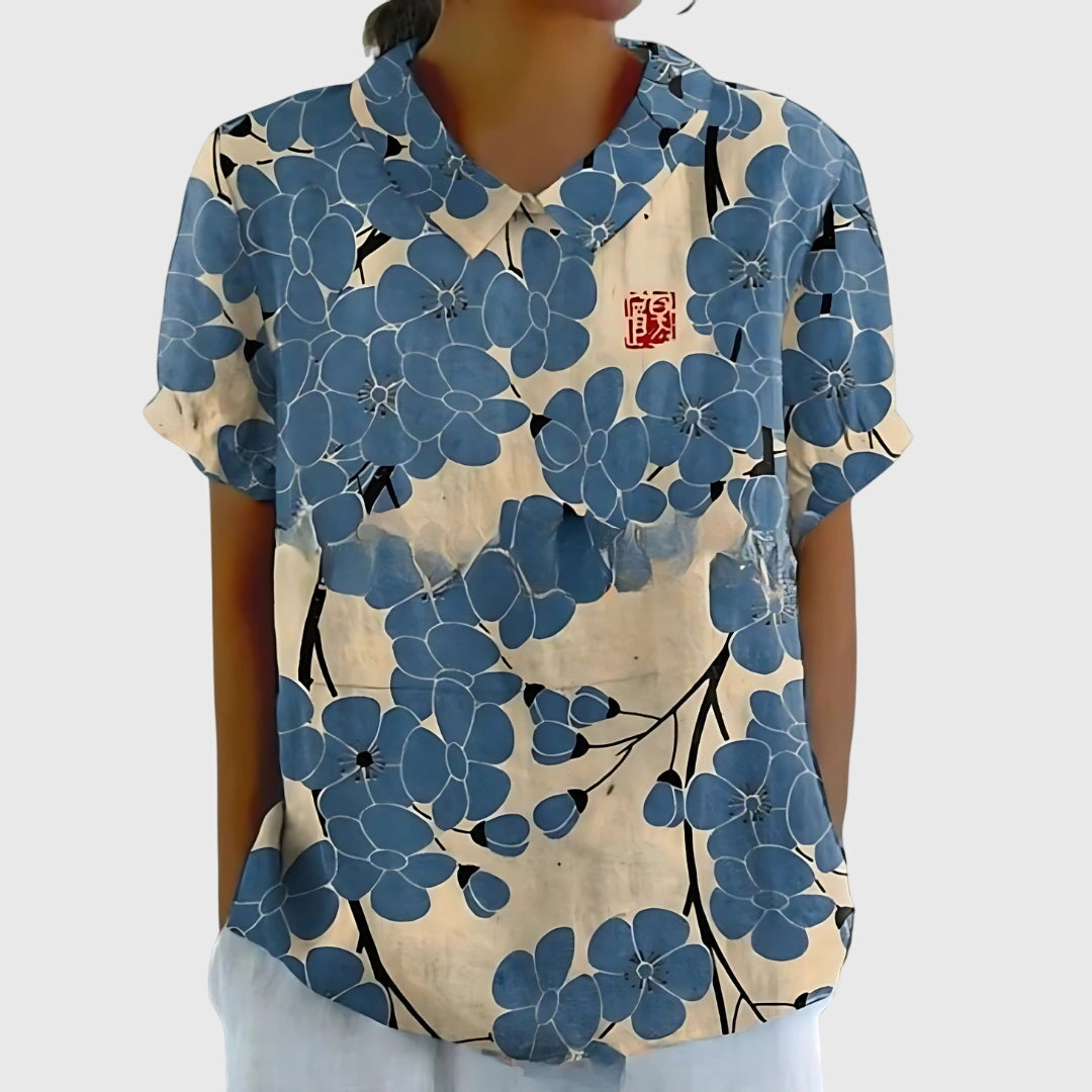 Juliet Women's Floral Short Sleeve Shirt 4