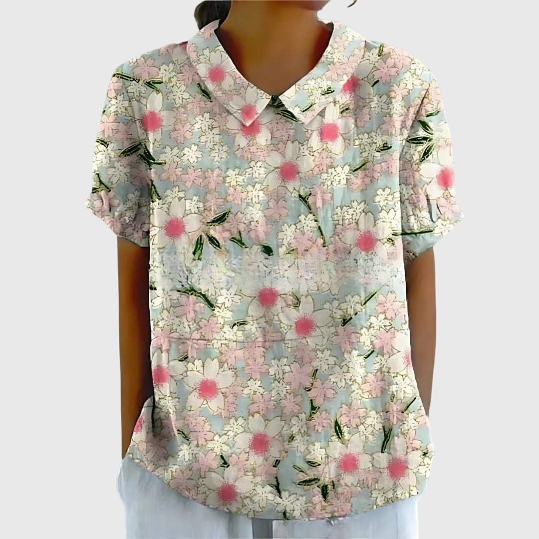 Juliet Women's Floral Short Sleeve Shirt 5