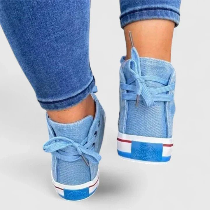 Women's Denim High-Top Sneakers