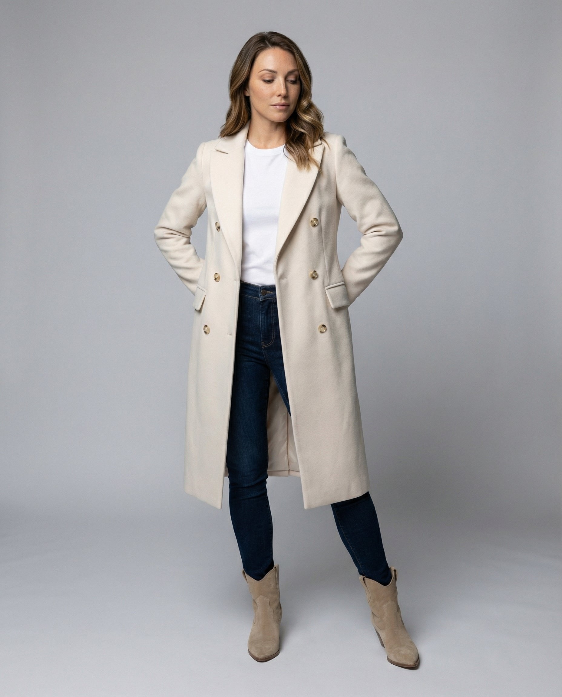Women's Double-Breasted Wool Coat