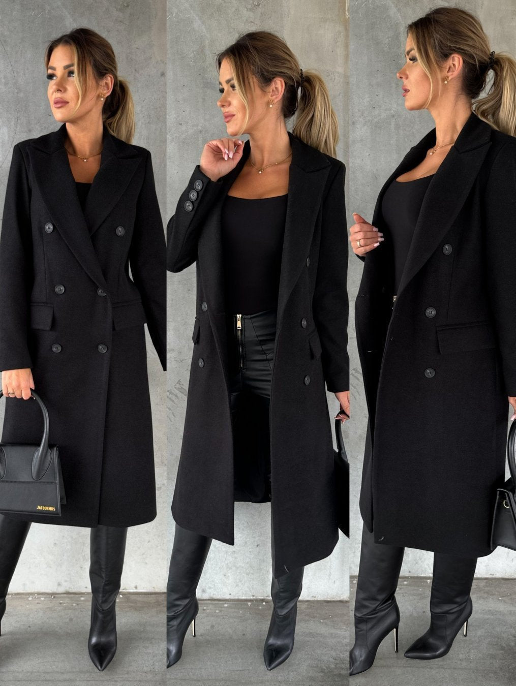 Women's Double-Breasted Wool Coat