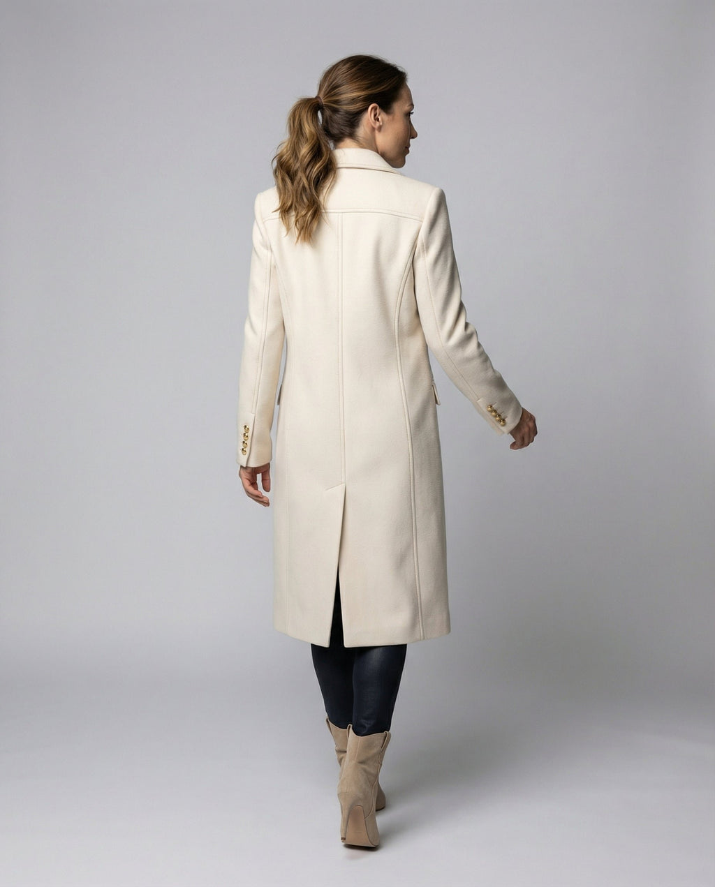 Women's Double-Breasted Wool Coat