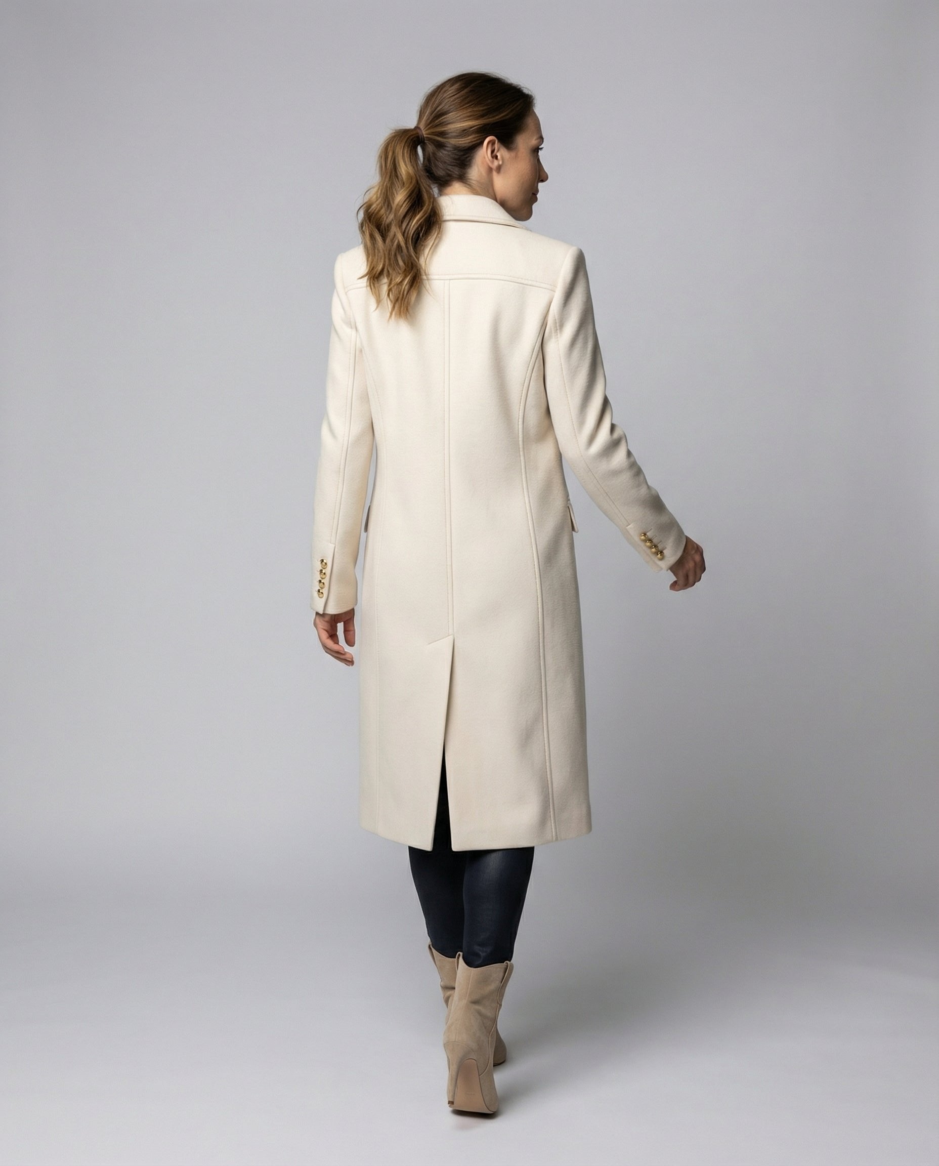 Women's Double-Breasted Wool Coat