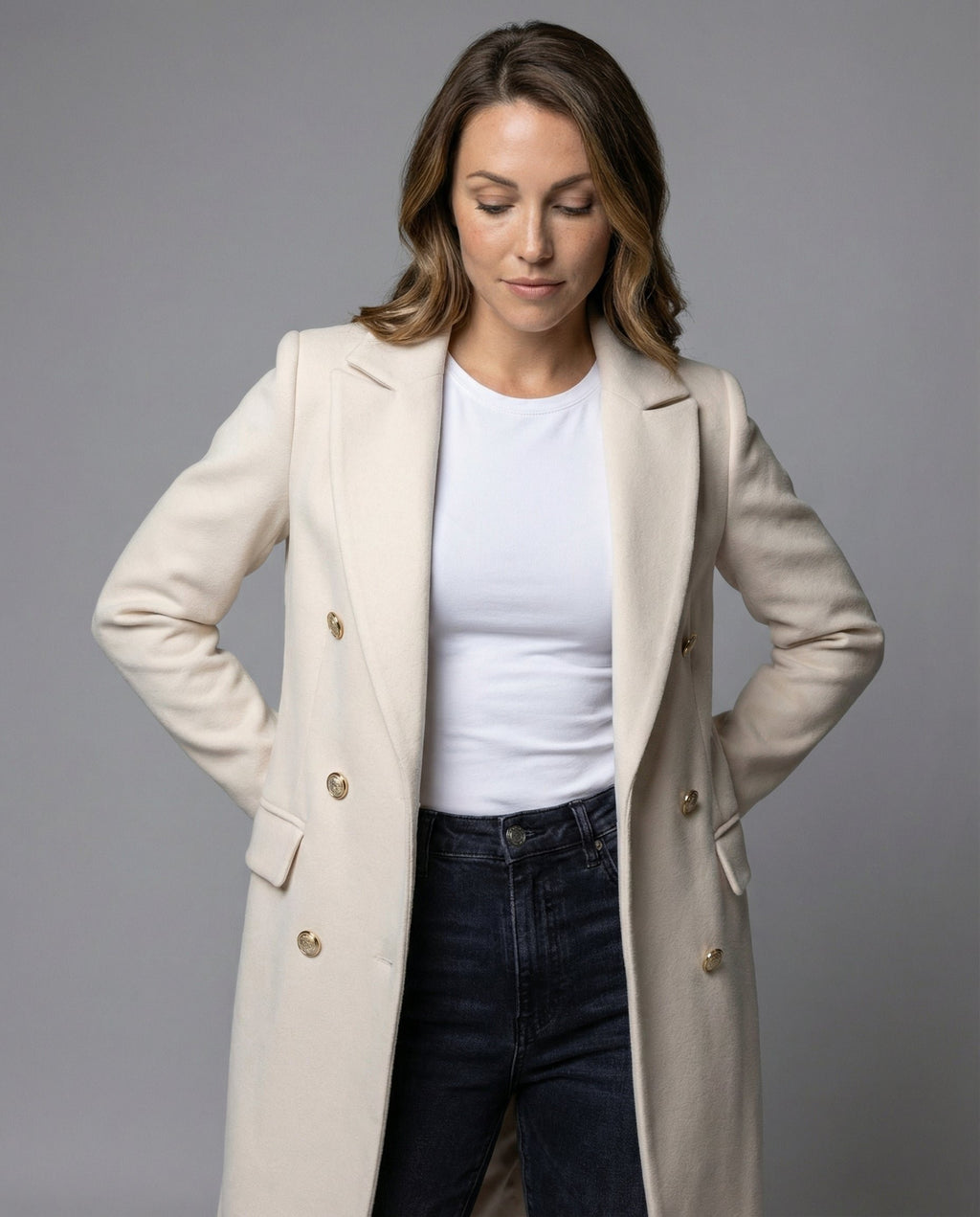 Women's Double-Breasted Wool Coat