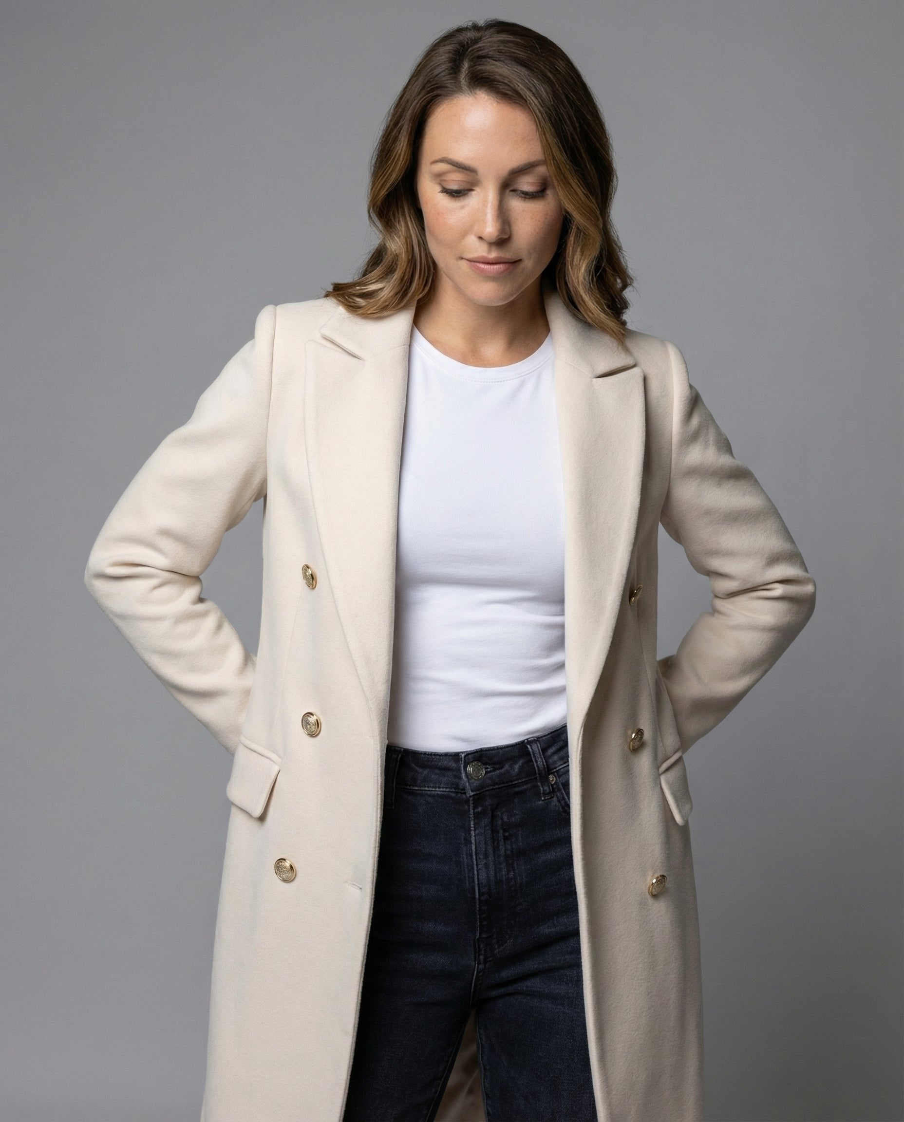 Women's Double-Breasted Wool Coat