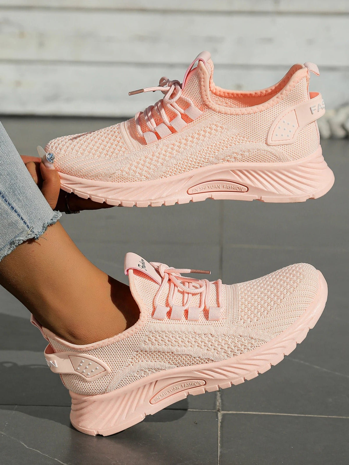 Women's Knit Mesh Lace-Up Sneaker