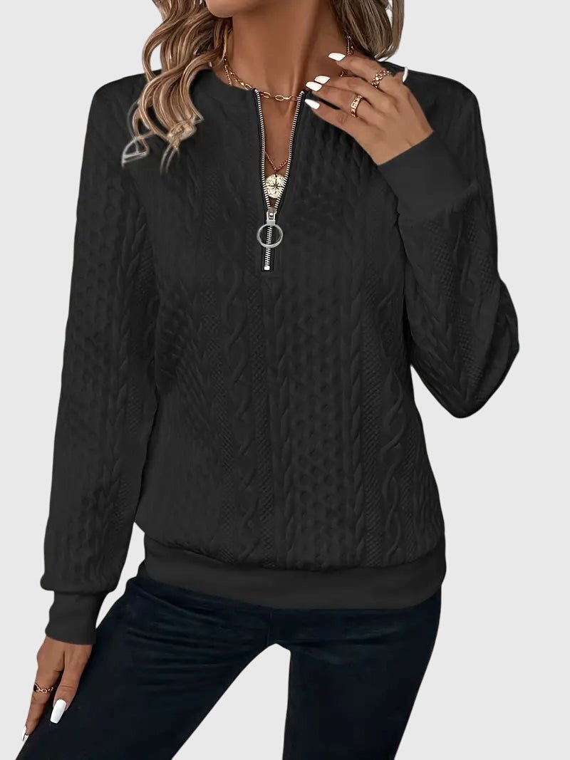 Women's Quarter-Zip Pullover Sweatshirt