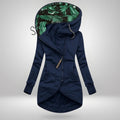 Women's Zip Hoodie Jacket - Navy Blue