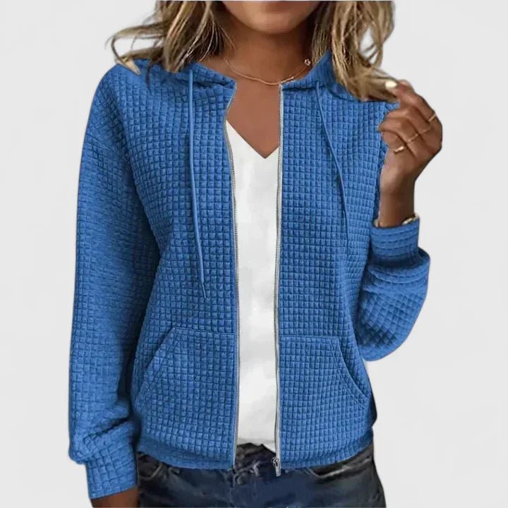 Women's Zip-Up Hoodie - Blue