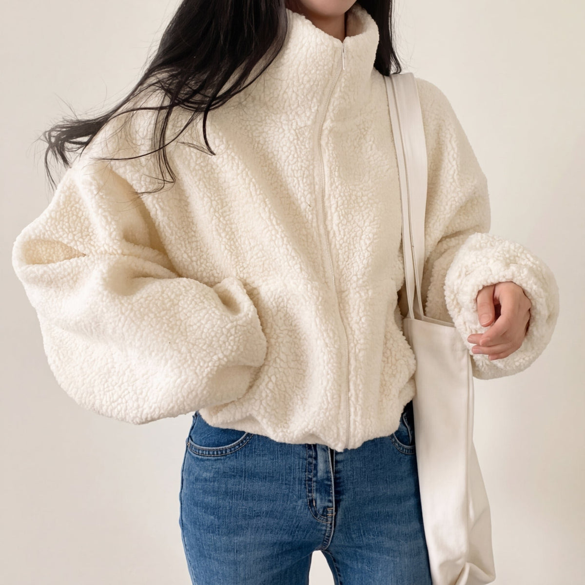 Women's Cropped Sherpa Jacket