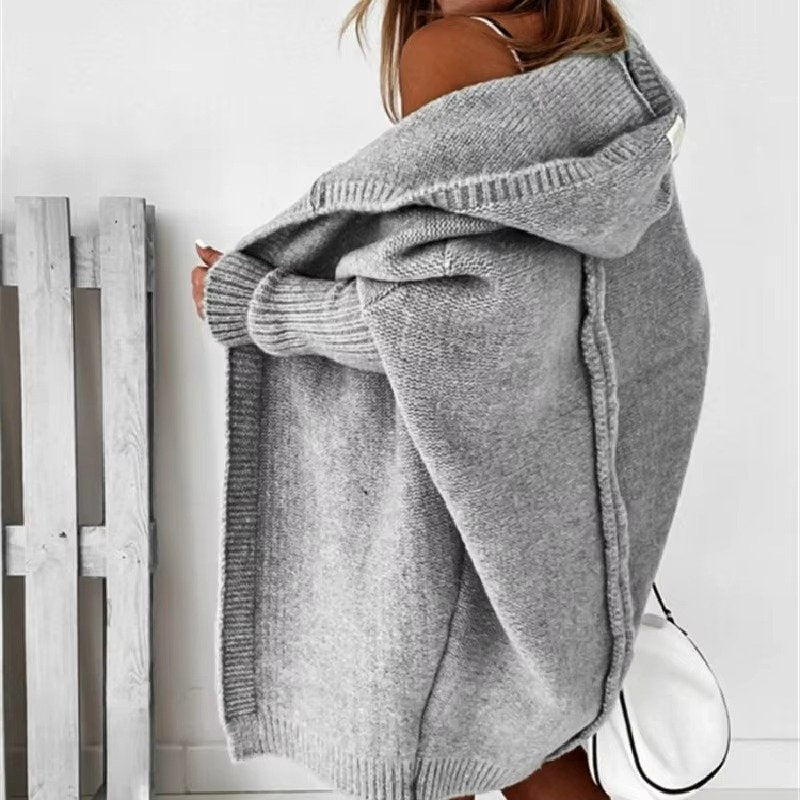 Women's Oversized Hooded Cardigan