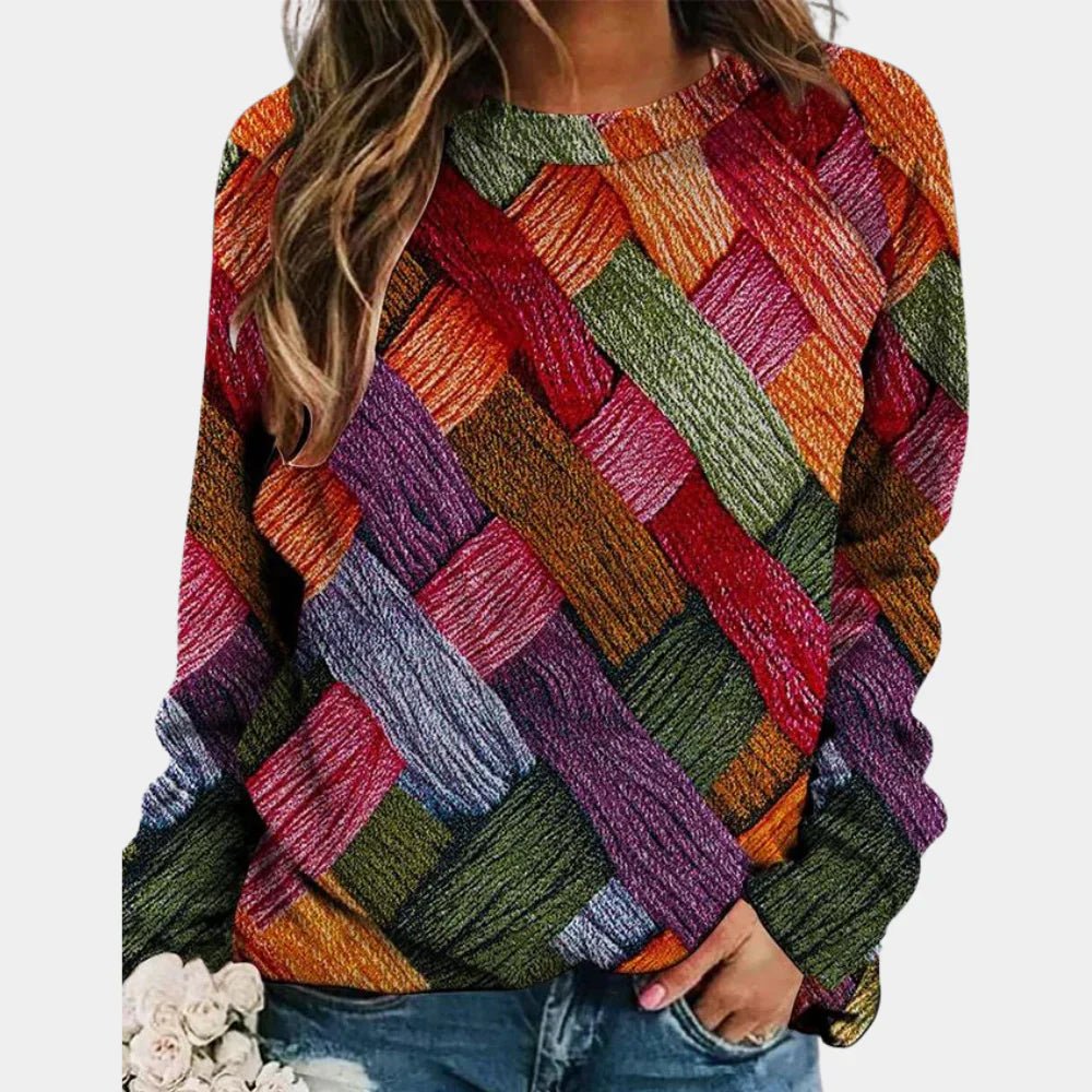 Women's Pullover Sweater - Orange