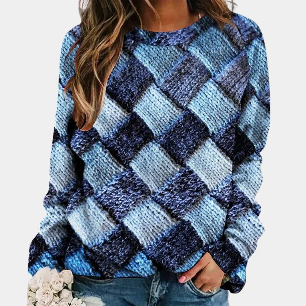 Women's Pullover Sweater - Blue