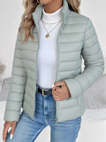Women's Slim Puffer Jacket - Green
