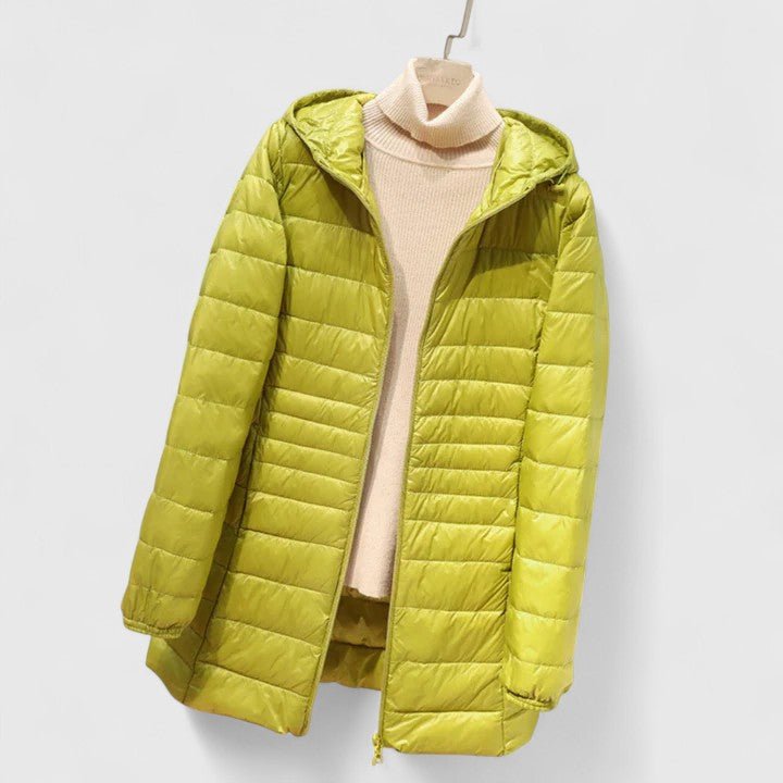 Women's Slim Puffer Jacket - Yellow